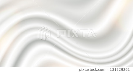 Luxury white curtain background, vector illustration 131529261