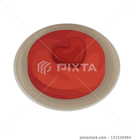 Illustration of honeymoon cake  131529364