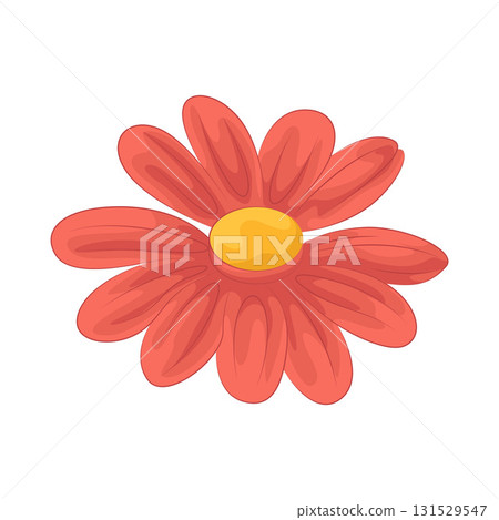 Illustration of red flower 131529547