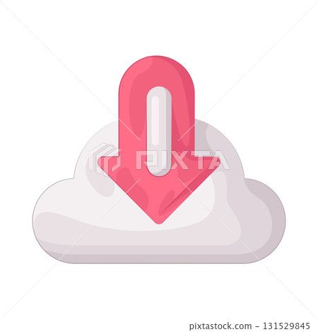 Illustration of cloud download  131529845
