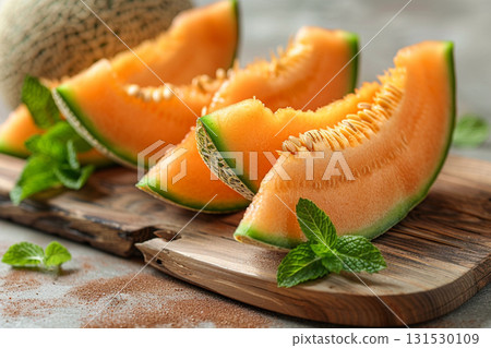 新鮮的甜瓜為您的餐桌增添光彩 131530109