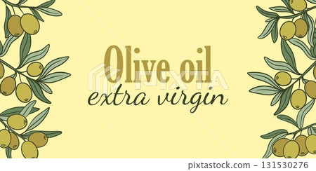 Extra virgin olive oil vector graphics Extra virgin olive oil vector graphics 131530276