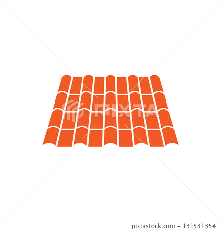 orange roof tile icon, vector illustration 131531354