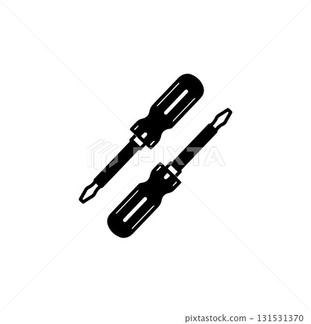 Screwdriver icon design isolated on white background. Vector illustration Screwdriver icon design isolated on white background. Vector illustration 131531370