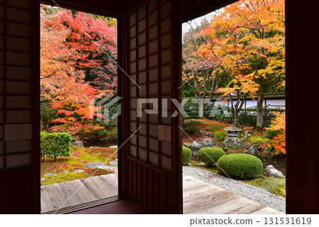 Autumn leaves in the Imperial Palace Garden at Sennyuji Temple Autumn leaves in the Imperial Palace Garden at Sennyuji Temple 131531619