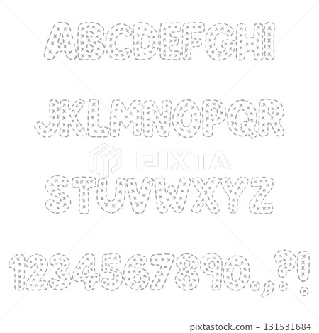 Fabric Alphabet Lettering ABC Text Long Font Embroidery Sewing Fabric Alphabet Lettering ABC Text Long Font Embroidery Sewing 131531684