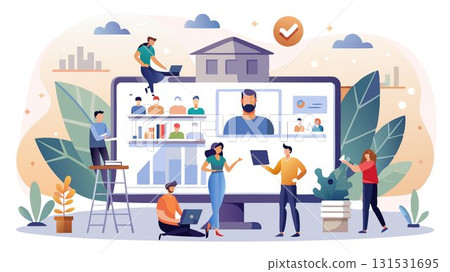 A community focused virtual museum concept fostering a sense of community among users, offering online forums, virtual events, and opportunities for social interaction, building a strong online commu 131531695