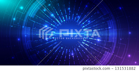 Futuristic digital data technology Background with square pattern element glowing. 131531882