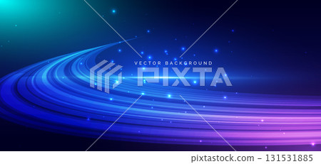 Abstract geometric curved lines technology on dark blue backgroung. High speed motion moving concept. Abstract geometric curved lines technology on dark blue backgroung. High speed motion moving concept. 131531885