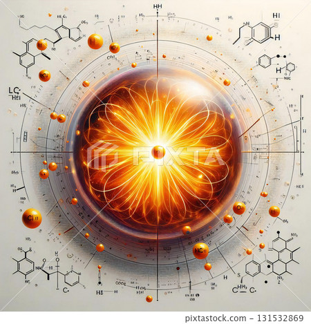 [Power of the Future] Plasma shining in a nuclear fusion reactor core (clean energy CG) 131532869