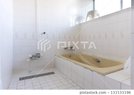 Old bathroom before home renovation 131533196