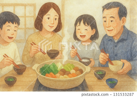 Steaming hot pot dishes and winter meals 131533287