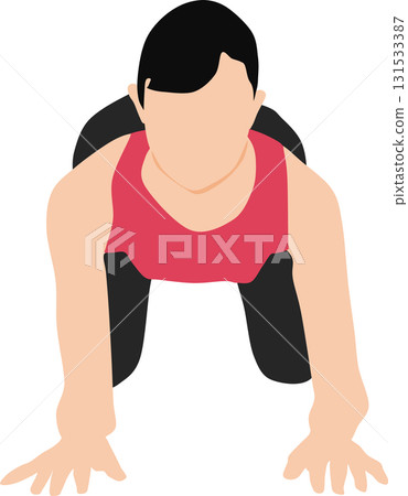 節食（伸展）的女人的插圖 131533387
