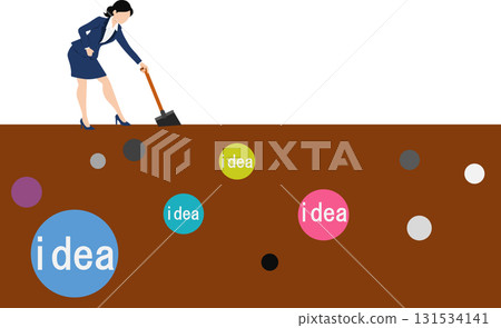有想法的女商人的插圖 131534141