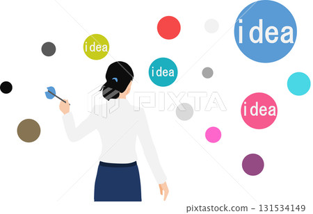有想法的女商人的插圖 131534149