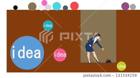 有想法的女商人的插圖 131534159