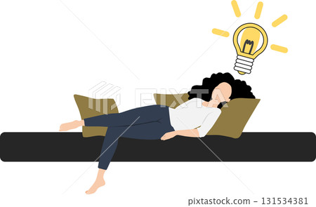 有想法的女商人的插圖 131534381