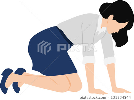 一個沮喪的女人的插圖 131534544