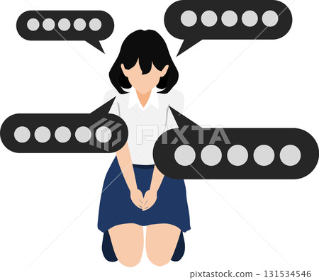 Illustration of a depressed woman Illustration of a depressed woman 131534546