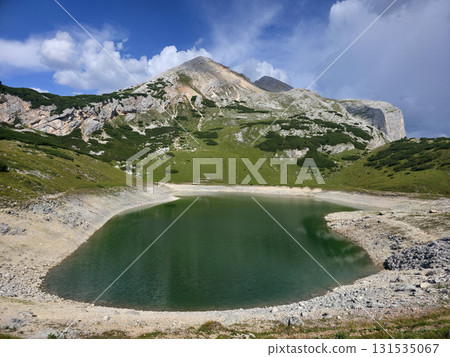 Limo Lake Fanes Park Dolomites mountains Italy panorama Limo Lake Fanes Park Dolomites mountains Italy panorama 131535067