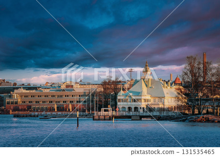 Helsinki, Finland. View Of Luoto Island In Sunny Winter Morning Helsinki, Finland. View Of Luoto Island In Sunny Winter Morning 131535465
