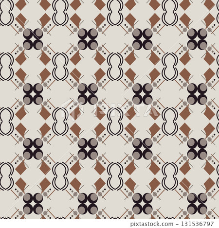 Textile motif seamless pattern. Abstract line shape geometric motif basic pattern continuous background. Man shirt all over print block.  131536797