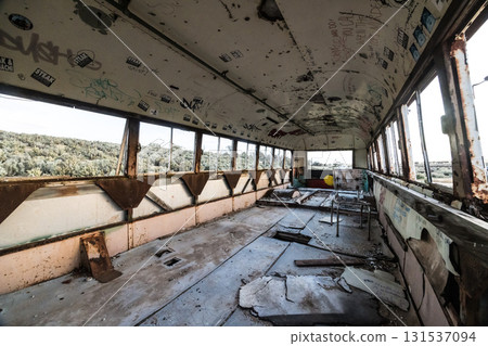 Lake Tyrrell Abandoned Bus in Victoria Australia Lake Tyrrell Abandoned Bus in Victoria Australia 131537094