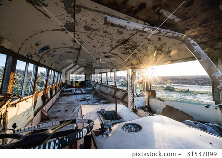 Lake Tyrrell Abandoned Bus in Victoria Australia Lake Tyrrell Abandoned Bus in Victoria Australia 131537099