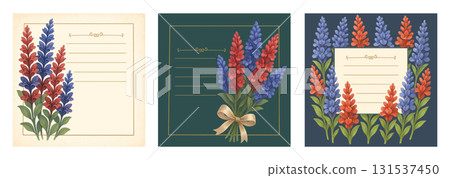 Seasonal Flowers September October Salvia Flower Design Card Seasonal Flowers September October Salvia Flower Design Card 131537450