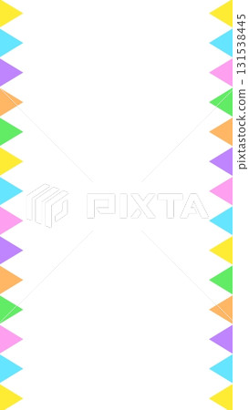 Cute and pop garland frame background Cute and pop garland frame background 131538445