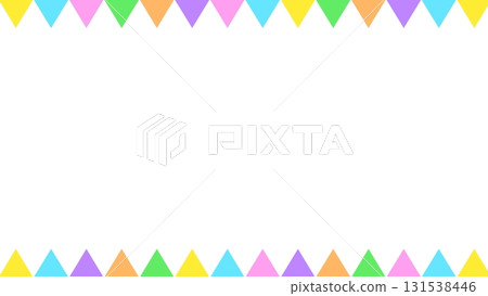 Cute and pop garland frame background Cute and pop garland frame background 131538446