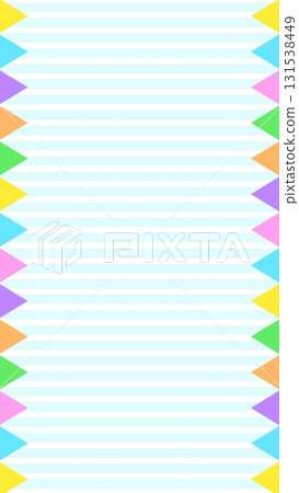 Cute and pop garland frame background Cute and pop garland frame background 131538449