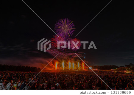Hokkaido Artistic Fireworks Festival, Moere Numa, Sapporo, Fireworks, Summer 131539699