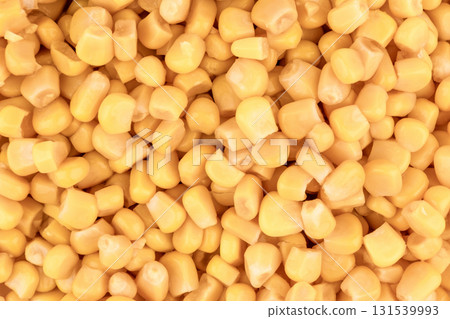 Yellow Canned Grain Corn Background 131539993