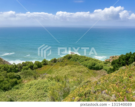 Aerial view of the ocean near Cabo da Roca. Aerial view of the ocean near Cabo da Roca. 131540089