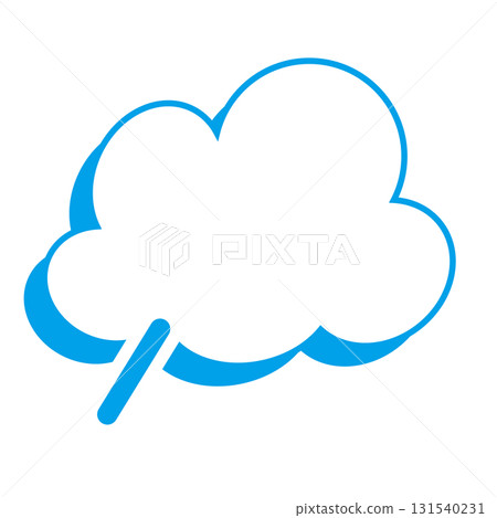 Simple speech bubble illustration - Fluffy Simple speech bubble illustration - Fluffy 131540231