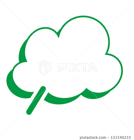 Simple speech bubble illustration - Fluffy 131540233