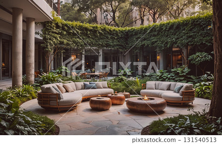 Large screen with a bright light shining on it. The light is reflecting off the screen and creating a beautiful, starry night sky. The scene is peaceful and serene, with the stars twinkling in the 131540513