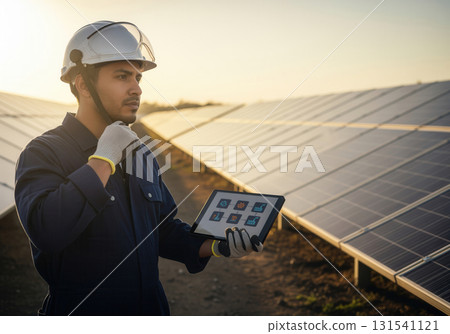 Engineer in Solar Panel Field 131541121