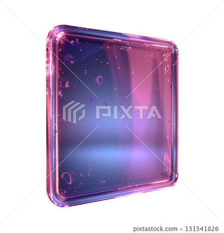 Glass UI message box with lavender glow,...-插圖素材 [131541826] - PIXTA圖庫