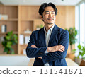 Business portrait of a middle-aged man standing confidently in a startup-style office 131541871