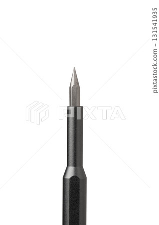 Iron bit with screwdriver on Isolated on white background Iron bit with screwdriver on Isolated on white background 131541935