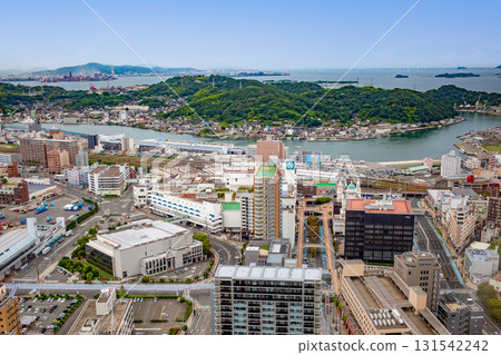 View of Shimonoseki city and Kitakyushu city from Kaikyo Yume Tower View of Shimonoseki city and Kitakyushu city from Kaikyo Yume Tower 131542242