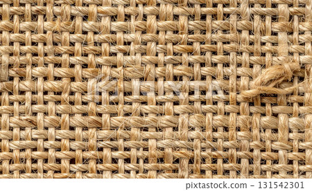 The natural texture of jute (hemp) with its coarse weave and fuzziness 131542301