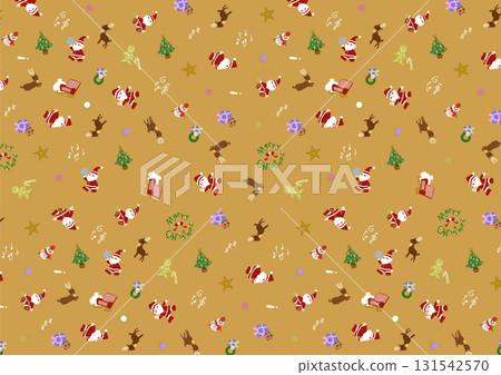 聖誕朋友全身圖案背景_中黃色 聖誕朋友全身圖案背景_中黃色 131542570