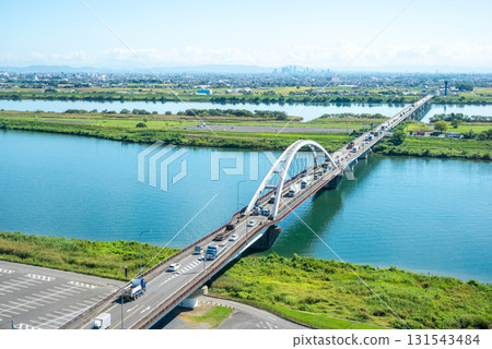 [Kiso Sansen Park Center] View from the observation tower observation room (Kaizu City, Gifu Prefecture) 131543484