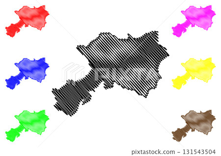 Dhamar Governorate (Governorates of Yemen, Republic of Yemen) map vector illustration, scribble sketch Dhamar map Dhamar Governorate (Governorates of Yemen, Republic of Yemen) map vector illustration, scribble sketch Dhamar map 131543504