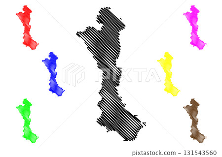 Volta Region (Administrative divisions of Ghana, Republic of Ghana) map vector illustration, scribble sketch Volta map Volta Region (Administrative divisions of Ghana, Republic of Ghana) map vector illustration, scribble sketch Volta map 131543560