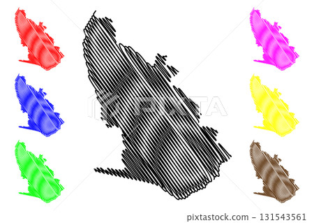 Western Region (Administrative divisions of Ghana, Republic of Ghana) map vector illustration, scribble sketch Western map Western Region (Administrative divisions of Ghana, Republic of Ghana) map vector illustration, scribble sketch Western map 131543561