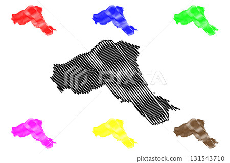 Sahel Region (Regions of Burkina Faso, Burkina Faso) map vector illustration, scribble sketch Sahel map Sahel Region (Regions of Burkina Faso, Burkina Faso) map vector illustration, scribble sketch Sahel map 131543710